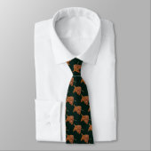 Goldie Golden Doodle Dark Green Neck Tie Stropdas (Gebonden)
