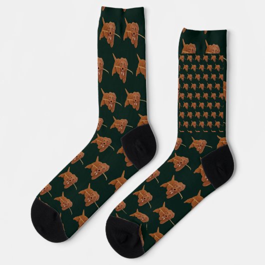Goldie Golden Doodle Dark Green Sokken (Links)