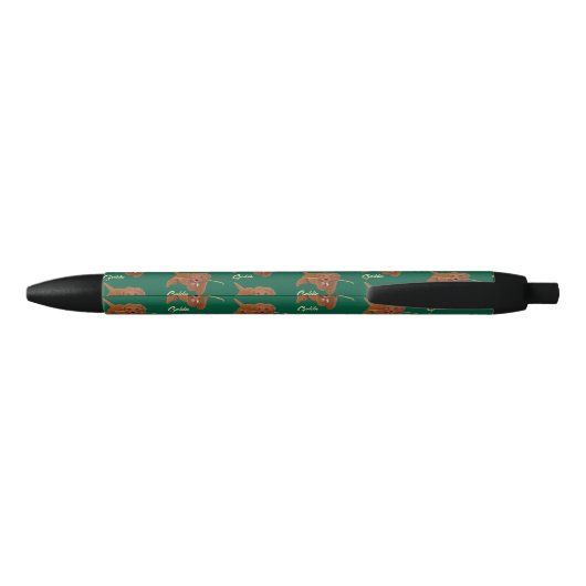 Goldie Golden Doodle Green Zwarte Inkt Pen (Achterkant)