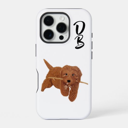 Goldie Golden Doodle Wit iPhone Hoesje (Achterkant)