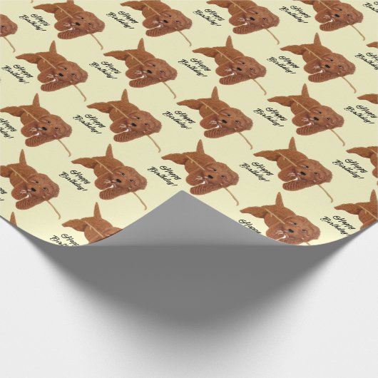 Goldie Golden Doodle Yellow Cadeaupapier (Hoek)