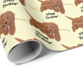 Goldie Golden Doodle Yellow Cadeaupapier (Rol Hoek)