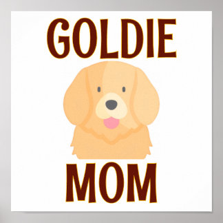 Goldie Golden Retriever Dog Dad Mom Pet Lovers Poster