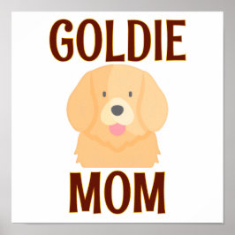 Goldie Golden Retriever Hond Papa Mama Huisdierlie Poster