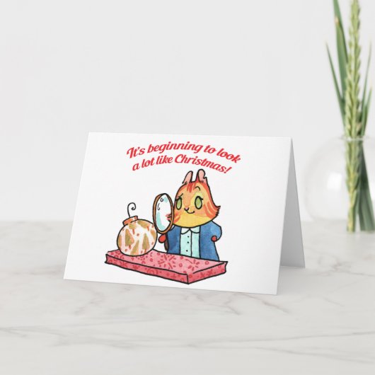 Goldie Investigates Kerstmis Feestdagen Kaart (Voorkant)