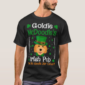 Goldie McDoodles Irish Pub Goldendole St Day T-shirt