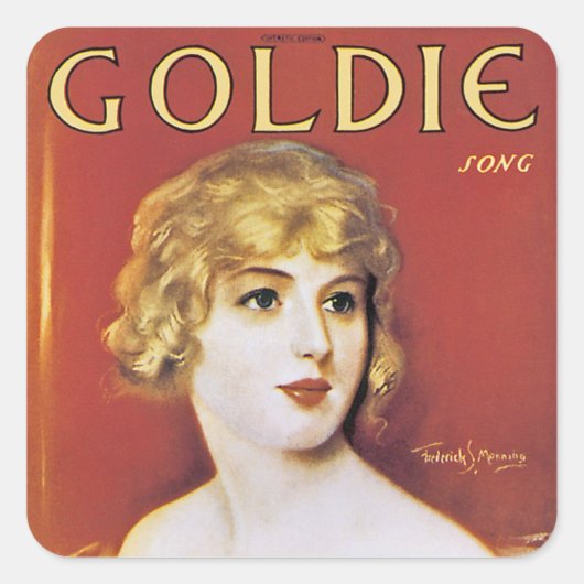 Goldie Song Vierkante Sticker (Voorkant)