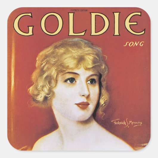 Goldie Song Vierkante Sticker (Voorkant)
