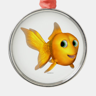 Goldie the Toon Goldfish Metalen Ornament