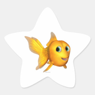 Goldie the Toon Goldfish Ster Sticker