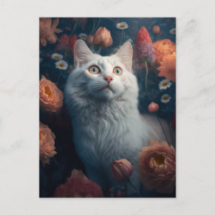 Goldie the Turkey Angora Cat Briefkaart