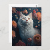 Goldie the Turkey Angora Cat Briefkaart (Voorkant / Achterkant)