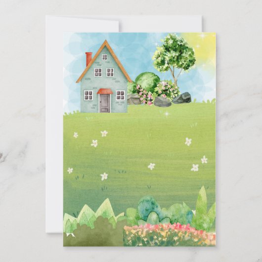 Goldilock Birthday Invitation Kaart (Achterkant)