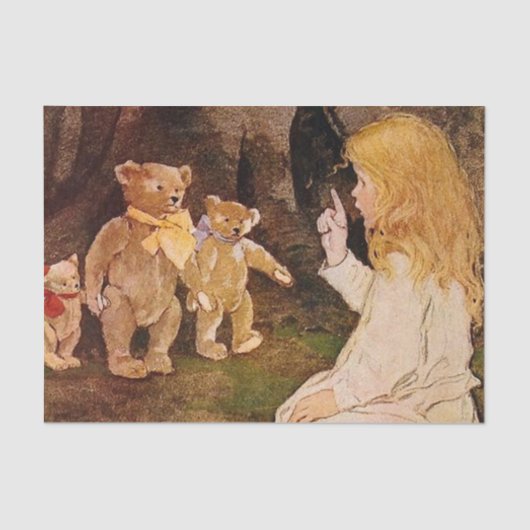 "Goldilocks and the Beren" van Jessie Willcox Smit Tissuepapier (Voorkant)