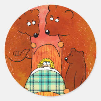 Goldilocks and the Three Bears Ronde Sticker