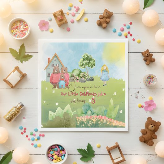 Goldilocks Birthday Napkin Servet