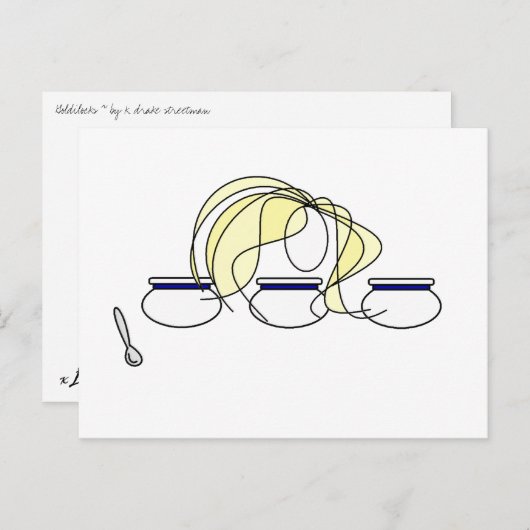 Goldilocks Briefkaart (Voorkant / Achterkant)