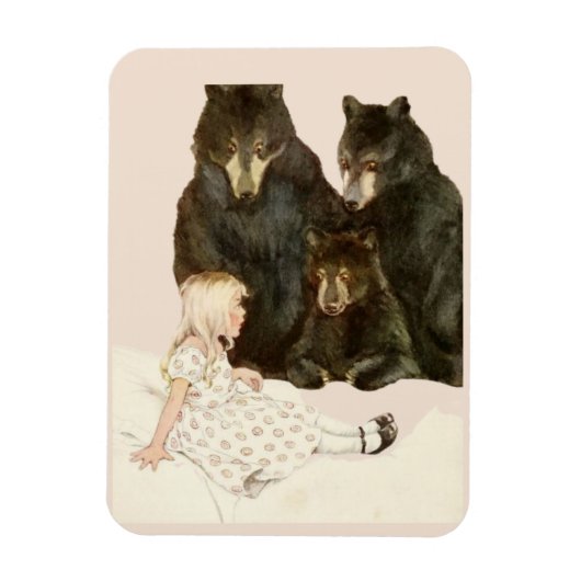 Goldilocks en de 3 Beren  Illustraties Magneet (Verticaal)