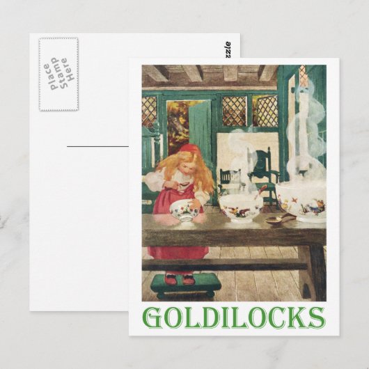 Goldilocks en de drie Beren Briefkaart (Voorkant / Achterkant)