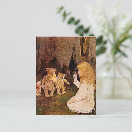 "Goldilocks en de drie Beren" Briefkaart (Staand voorkant)