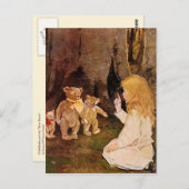 "Goldilocks en de drie Beren" Briefkaart (Voorkant / Achterkant)