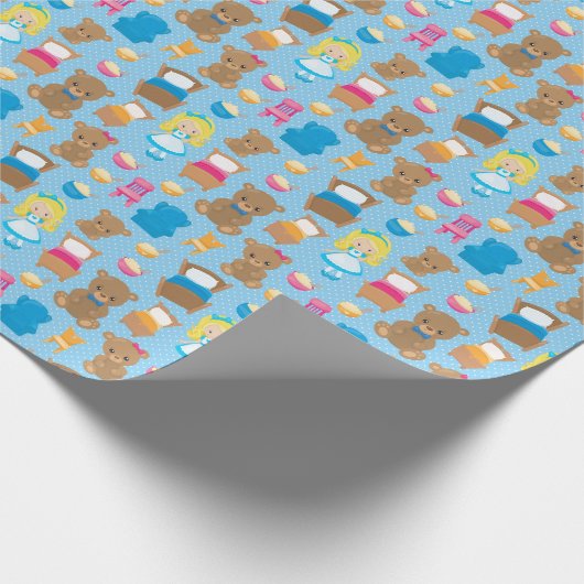 Goldilocks en de drie Beren Cadeaupapier (Hoek)