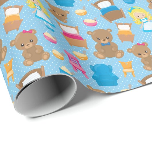 Goldilocks en de drie Beren Cadeaupapier (Rol Hoek)