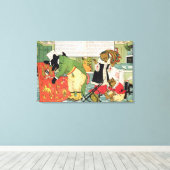 Goldilocks en de drie Beren Canvas Afdruk (Insitu (Houten vloer))