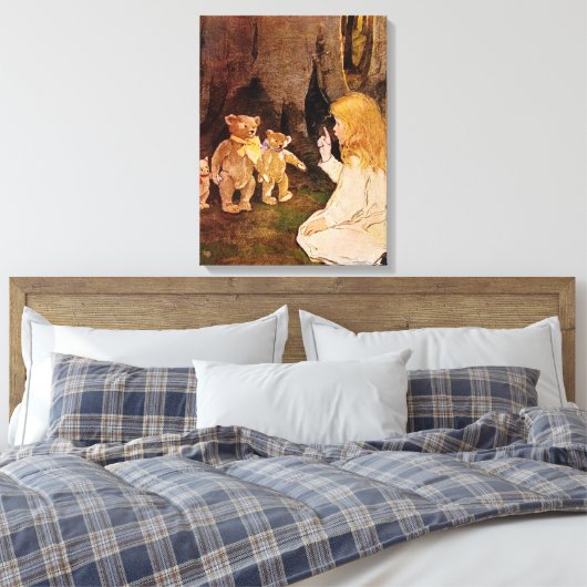 "Goldilocks en de drie Beren" Canvas Afdruk (Insitu (Slaapkamer))