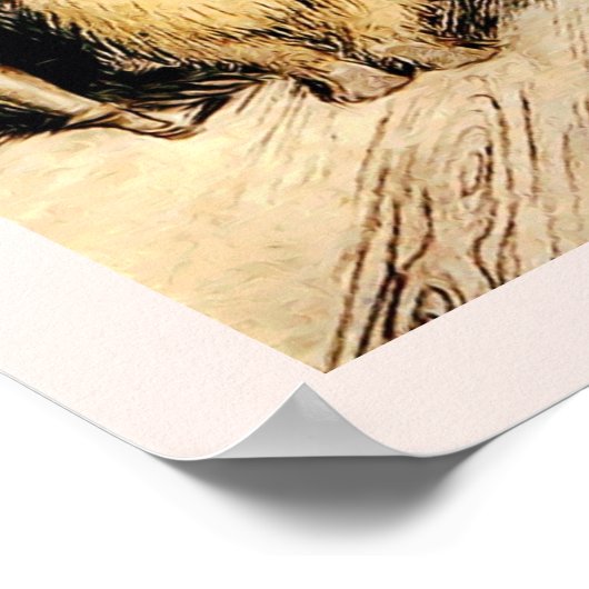 Goldilocks en de drie beren door Arthur Rackham Poster (Hoek)