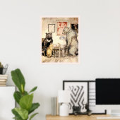 Goldilocks en de drie beren door Arthur Rackham Poster (Thuiskantoor)