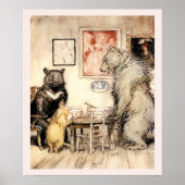 Goldilocks en de drie beren door Arthur Rackham Poster (Voorkant)