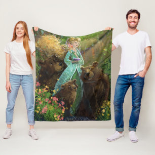 Goldilocks en de drie Beren Fleece Deken