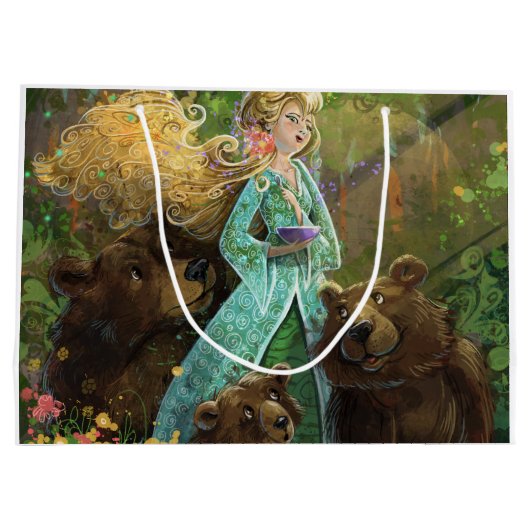 Goldilocks en de drie Beren Groot Cadeauzakje (Achterkant)