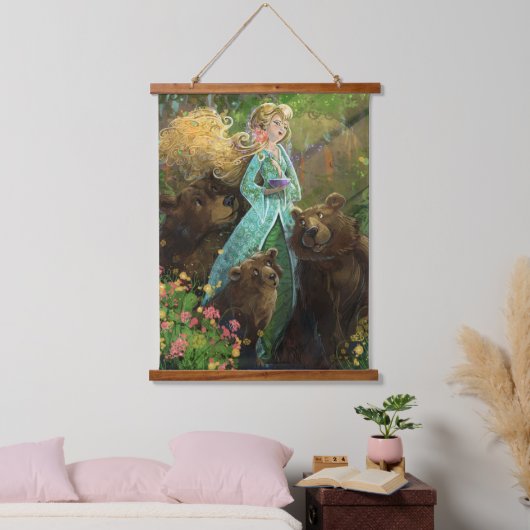 Goldilocks en de drie Beren Hangend Wandkleed (Slaapkamer)