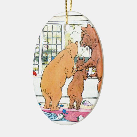 Goldilocks en de drie Beren Keramisch Ornament (Links)
