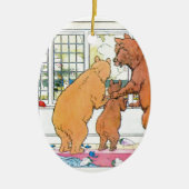 Goldilocks en de drie Beren Keramisch Ornament (Voorkant)