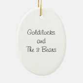 Goldilocks en de drie Beren Keramisch Ornament (Achterkant)