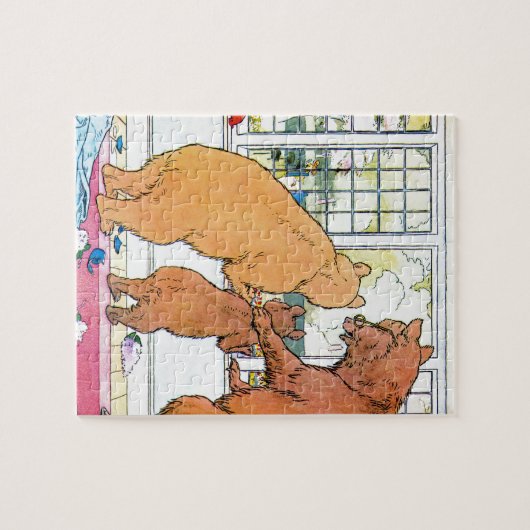 Goldilocks en de drie Beren Legpuzzel (Horizontaal)
