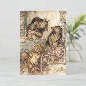 Goldilocks en de drie Beren Uitnodigingen (Staand voorkant)