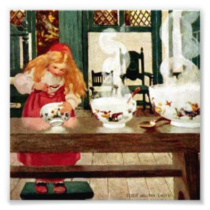 “Goldilocks en de pap” door Jessie W Smith Foto Afdruk