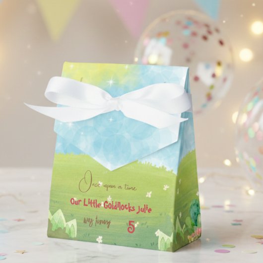 Goldilocks en The Three Beren Birthday Gift Box Bedankdoosjes
