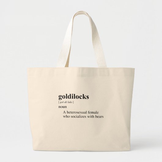 GOLDILOCKS GROTE TOTE BAG (Voorkant)