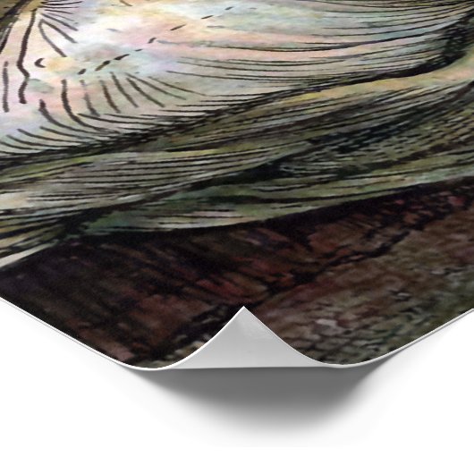 Goldilocks slaapt in de bed van Kleine Beer Poster (Hoek)