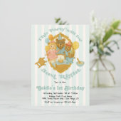 Goldilocks & the Three Bears Birthday Party Kaart (Staand voorkant)