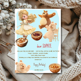 Goldilocks Verjaardag Feestdagenkaart