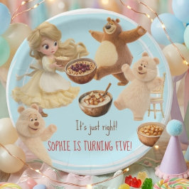 Goldilocks Verjaardag Papieren Bordje