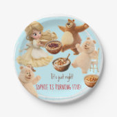 Goldilocks Verjaardag Papieren Bordje (Voorkant)