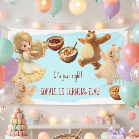 Goldilocks Verjaardag Spandoek