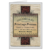 Golding 1887 perskaart voor letterdruk (Voorkant)